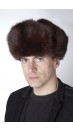 Marten-Sable fur hat, Russian style, dark brown